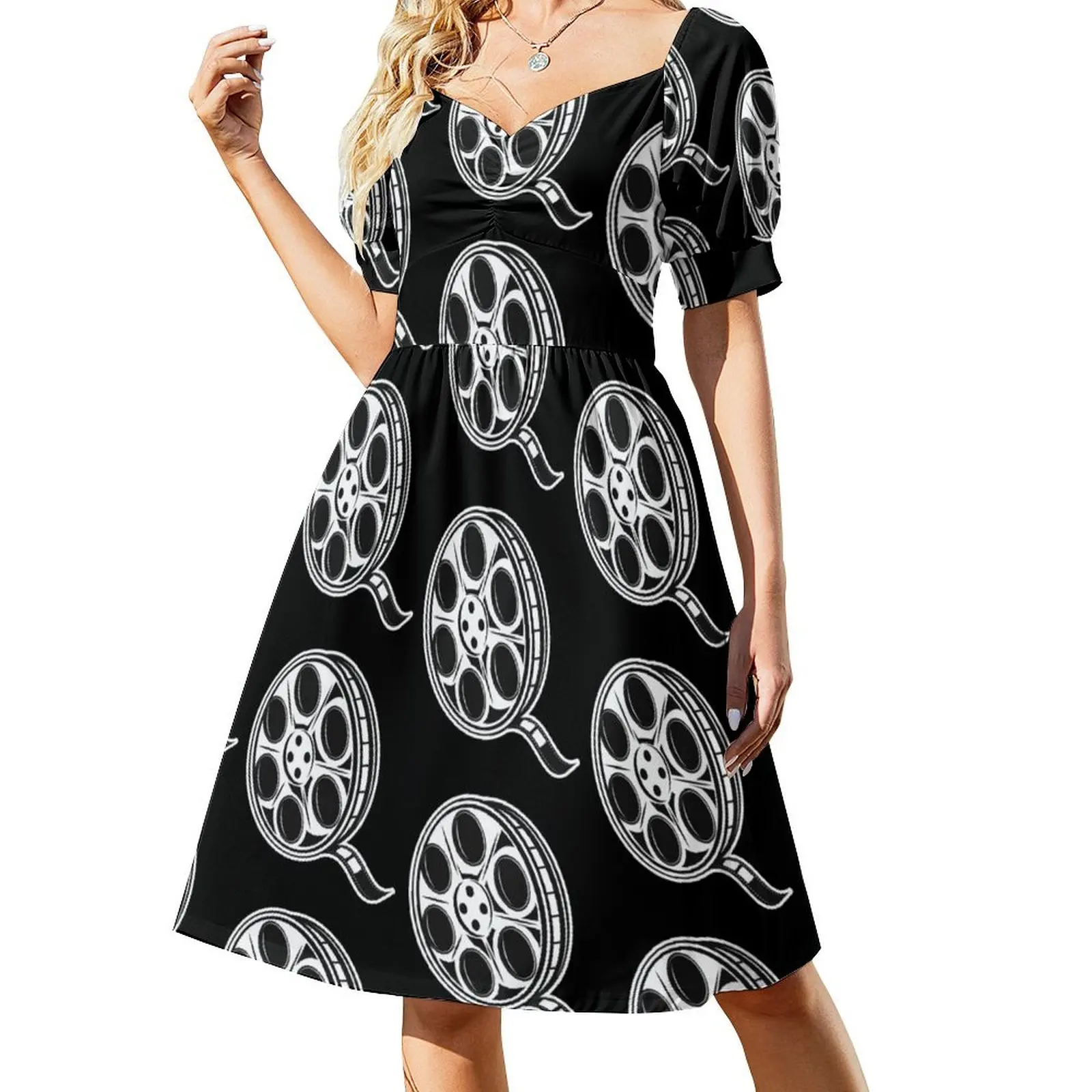 Film Reel Black and White Short Sleeved Dress wedding dresses for woman elegant chic wedding evening dresses Dress
Film Reel Black and White Short Sleeved Dress wedding dresses for woman elegant chic wedding evening dresses Dress