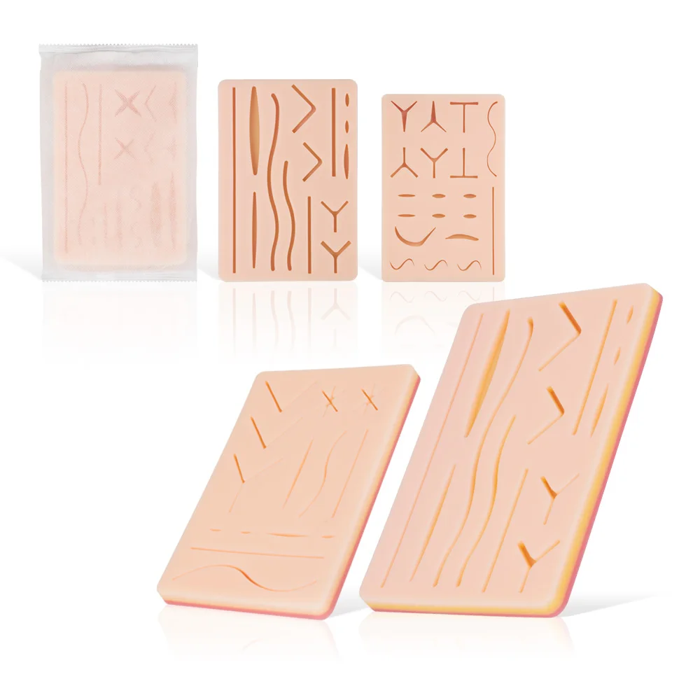 Traumatic Skin Suture Model with Wound Silicone Suture Practice Pad Reusable Surgical Suture Knotting Silicone Teaching Model
Traumatic Skin Suture Model with Wound Silicone Suture Practice Pad Reusable Surgical Suture Knotting Silicone Teaching Model