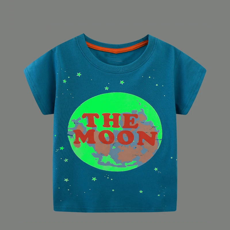 SAILEROAD New Summer T Shirt Cotton Short Sleeve Cartoon Glow Luminous MOON T-shirts Kids Tee Tops Boys Children Clothes
SAILEROAD New Summer T Shirt Cotton Short Sleeve Cartoon Glow Luminous MOON T-shirts Kids Tee Tops Boys Children Clothes