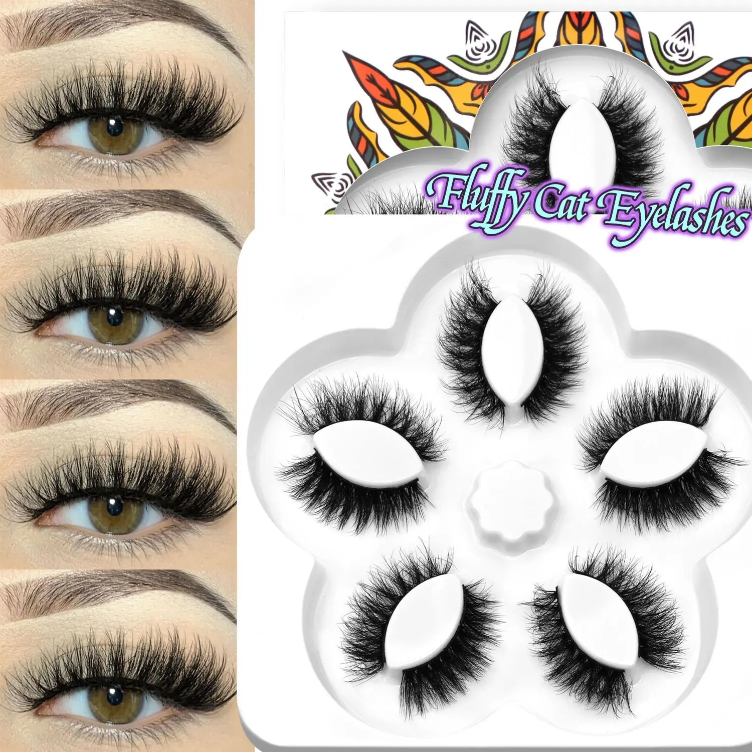 Outer Corner Deepening Dense Thick Cat Eye Cluster Lashes 5 Pairs Stereo Fluffy Soft DIY Eyelash Extension
Outer Corner Deepening Dense Thick Cat Eye Cluster Lashes 5 Pairs Stereo Fluffy Soft DIY Eyelash Extension