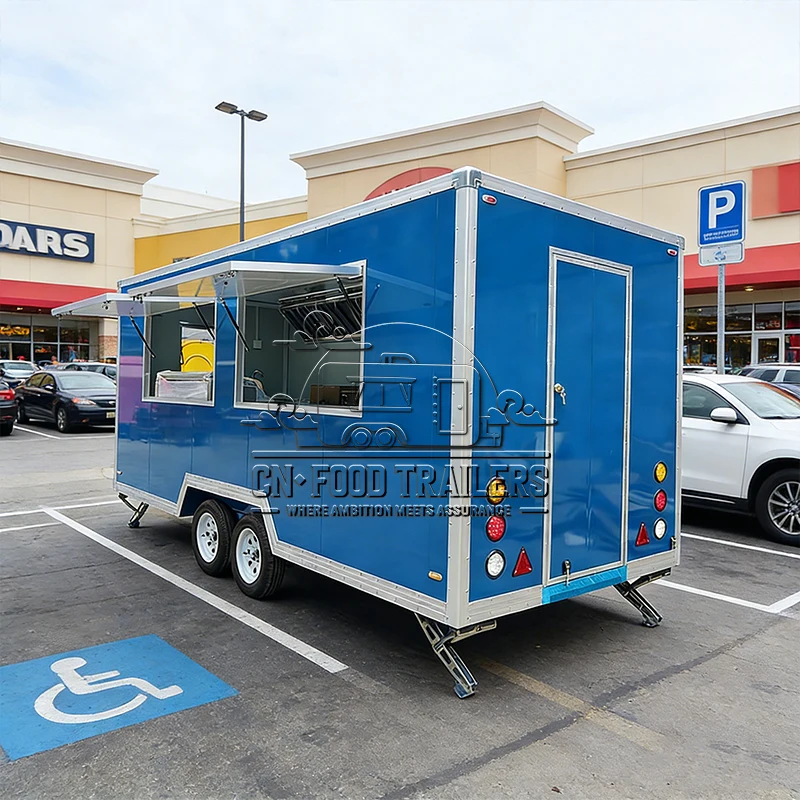 CN Food Trailer Mobile Kitchen Trailer with Integrated Beverage Station and Serving Window for Pizza Coffee and Ice Cream CE
CN Food Trailer Mobile Kitchen Trailer with Integrated Beverage Station and Serving Window for Pizza Coffee and Ice Cream CE