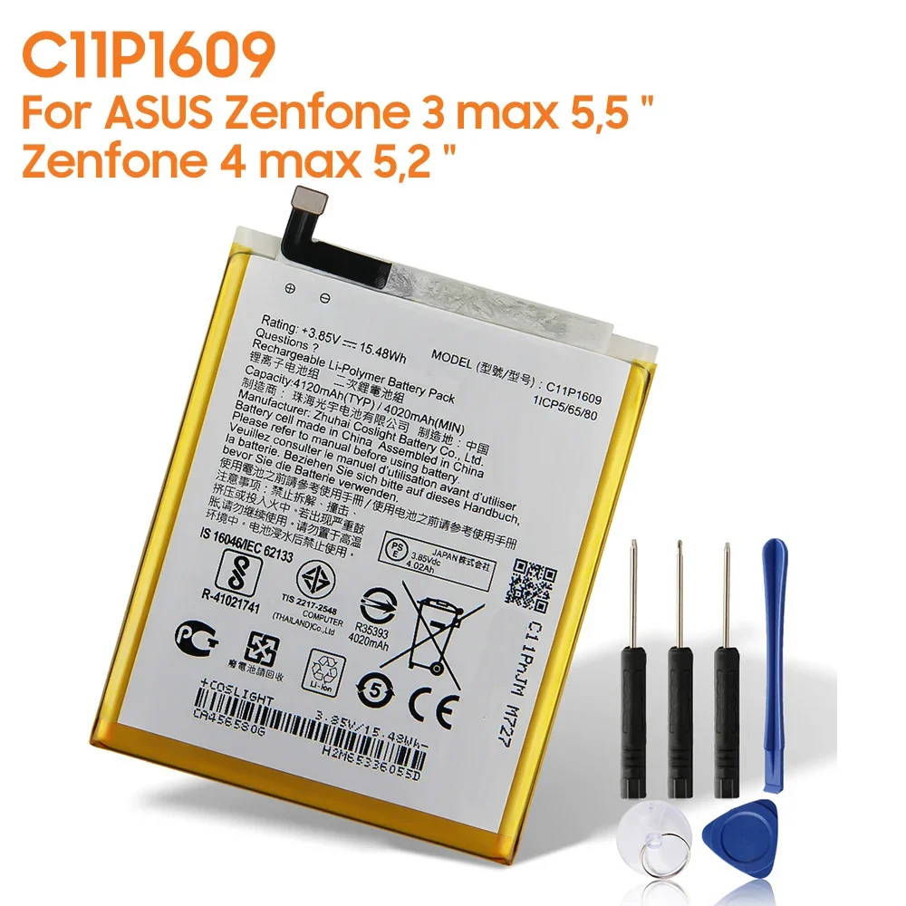 2024 Replacement Phone Battery C11P1609 For ASUS ZenFone 3 Max 5.5 " ZC553KL X00DDA ZenFone 4 Max 5.2" ZC520KL 4120mAh
2024 Replacement Phone Battery C11P1609 For ASUS ZenFone 3 Max 5.5 " ZC553KL X00DDA ZenFone 4 Max 5.2" ZC520KL 4120mAh