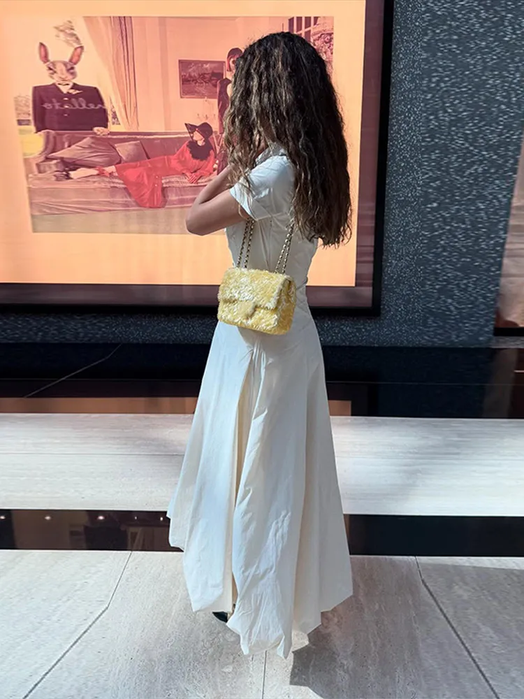 Fitted Waist Solid Maxi Dress Oversized Short Sleeve Flared Long Dresses Women's Formal Evening Office Female Outfit
Fitted Waist Solid Maxi Dress Oversized Short Sleeve Flared Long Dresses Women's Formal Evening Office Female Outfit