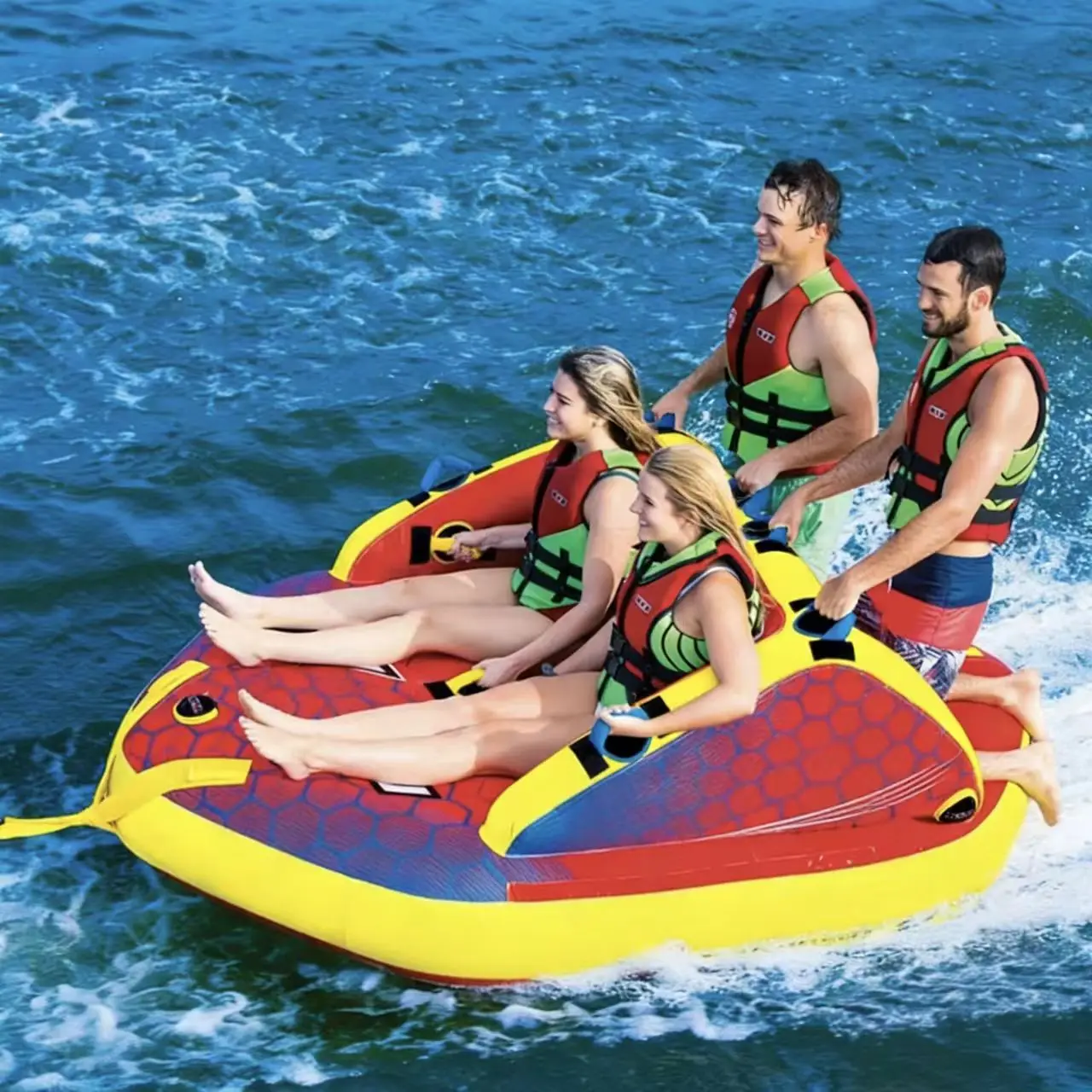 Commercial Grade PVC Inflatable Towable Boat Custom Logo Water Flying Disco
Commercial Grade PVC Inflatable Towable Boat Custom Logo Water Flying Disco