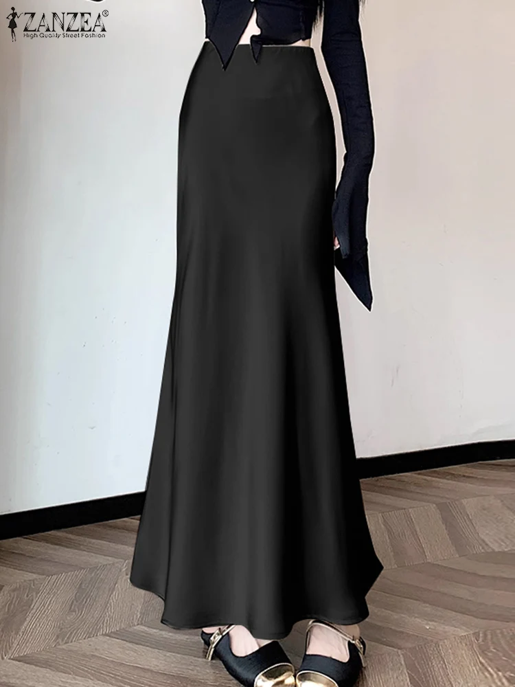 ZANZEA Office Women Skirts 2025 Summer Maxi Long Skirt Elegant High Waist Satin Jupes Stylish Solid A-line OL Work Faldas Saia
ZANZEA Office Women Skirts 2025 Summer Maxi Long Skirt Elegant High Waist Satin Jupes Stylish Solid A-line OL Work Faldas Saia