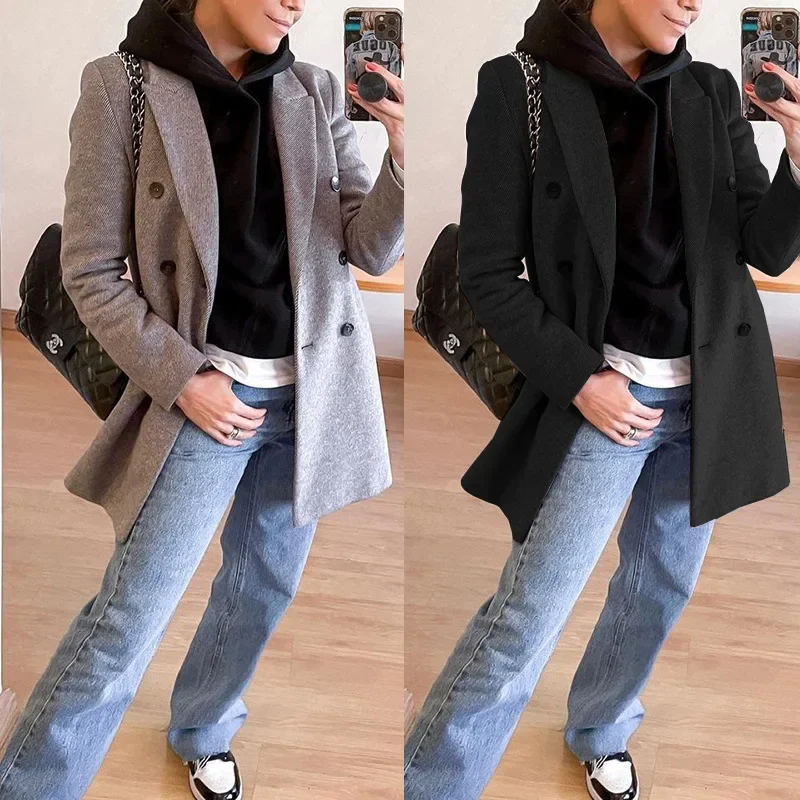 Fall/Winter Women's Pure Color Elegant Fashion 2024 New Casual Suit Collar Mid-length Office Loose Temperament Woolen Jacket
Fall/Winter Women's Pure Color Elegant Fashion 2024 New Casual Suit Collar Mid-length Office Loose Temperament Woolen Jacket
