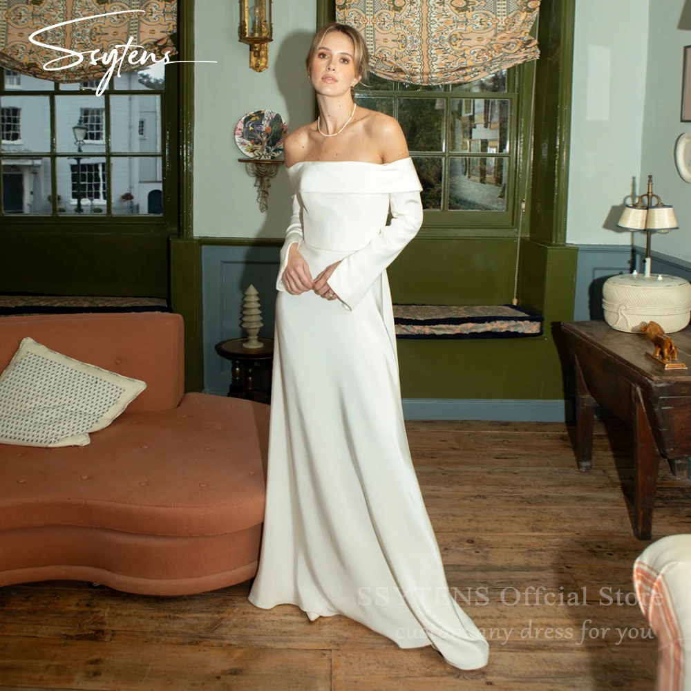 SSYTENS Elegant Off Shoulder Mermaid Wedding Dresses for Wedding Party Shoot Bride Dresses Customized Long Sleeve Bridal Gowns
SSYTENS Elegant Off Shoulder Mermaid Wedding Dresses for Wedding Party Shoot Bride Dresses Customized Long Sleeve Bridal Gowns
