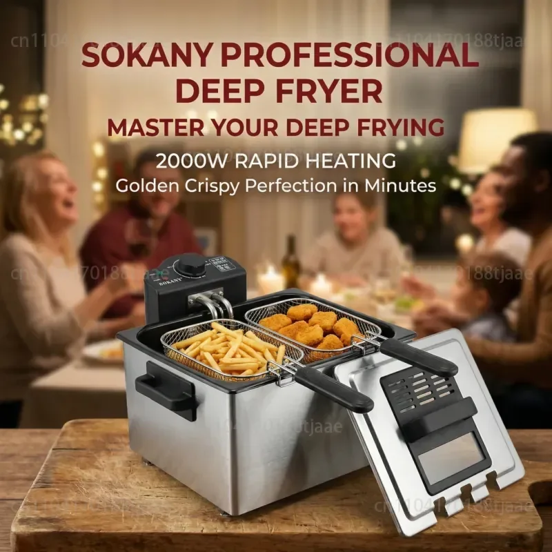 European household French fries machine 5L electric fryer fried chicken hot oil pan fried chicken chicken chops
European household French fries machine 5L electric fryer fried chicken hot oil pan fried chicken chicken chops