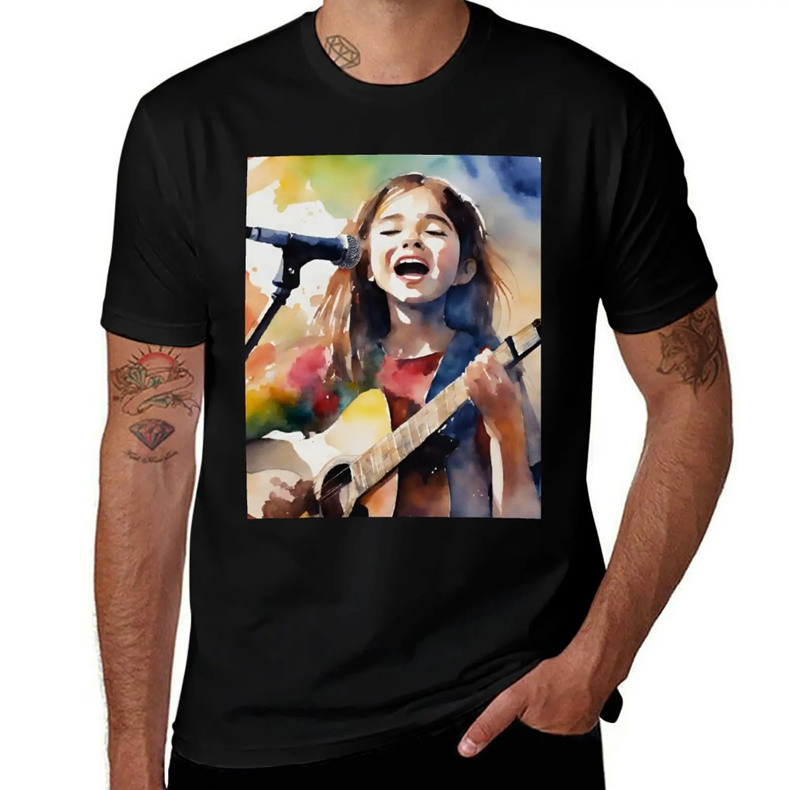 A joyful singer T-Shirt t shirts for man slim fit t shirts cotton 100% T-Shirt
A joyful singer T-Shirt t shirts for man slim fit t shirts cotton 100% T-Shirt