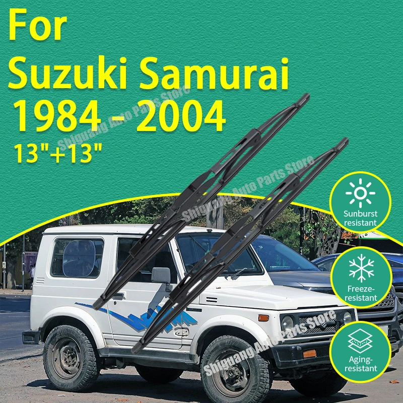 Front Silicone Coating Wipers for Suzuki Samurai 1984 - 2004 Car Wiper Windshield Windscreen Blades Accessories 2003 2002 2001
Front Silicone Coating Wipers for Suzuki Samurai 1984 - 2004 Car Wiper Windshield Windscreen Blades Accessories 2003 2002 2001