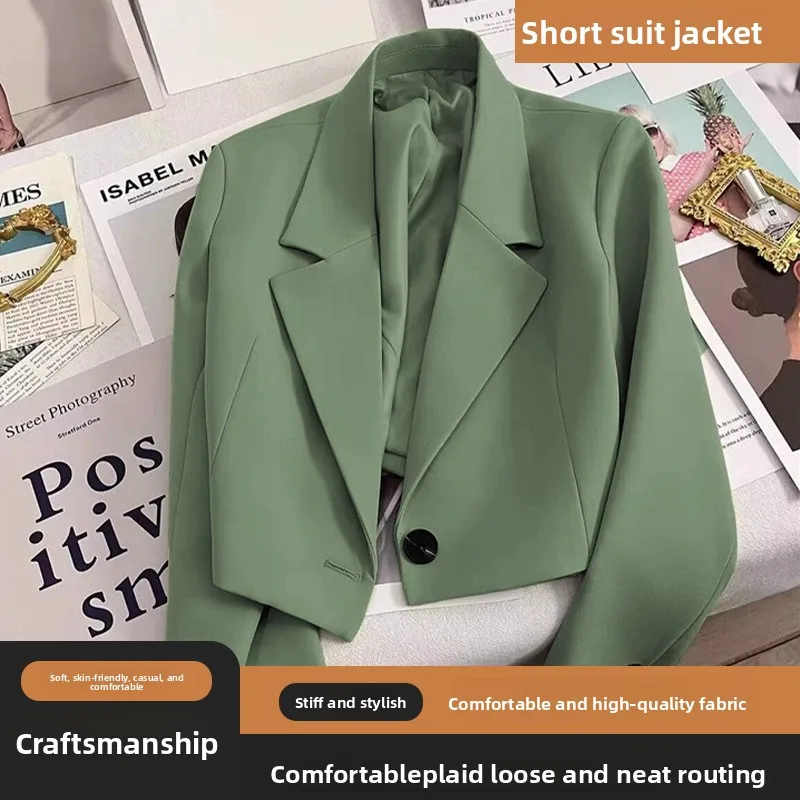 Short Fashion Women Blazers Casual Elegant Female Suits Jacket Tops Spring Autumn Solid Long Sleeve Office Lady Blazer Coat Tops
Short Fashion Women Blazers Casual Elegant Female Suits Jacket Tops Spring Autumn Solid Long Sleeve Office Lady Blazer Coat Tops