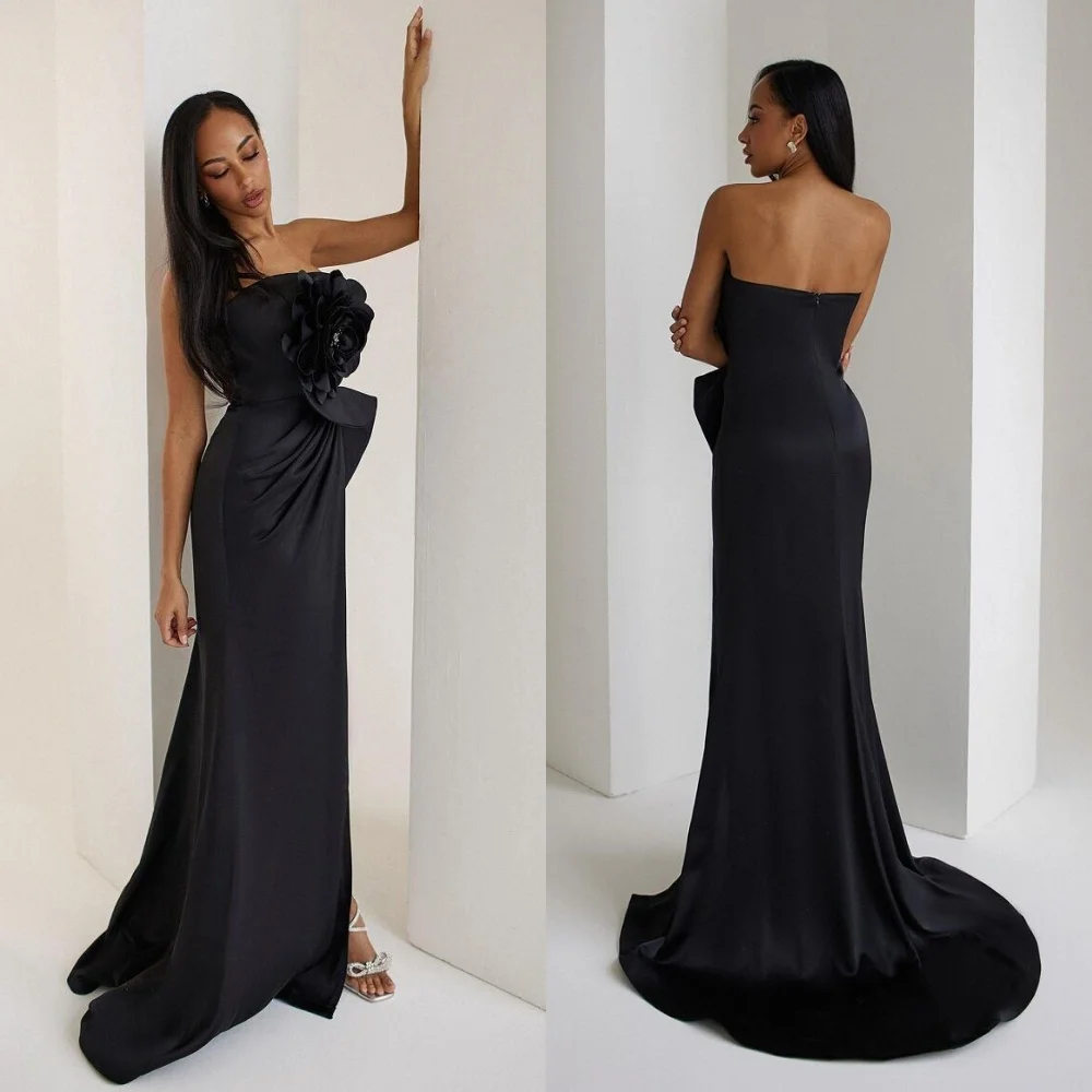 Customized Simple Retro Fashion elegant Mermaid Strapless Jersey Open back Fold Floor length Flower high quality
Customized Simple Retro Fashion elegant Mermaid Strapless Jersey Open back Fold Floor length Flower high quality