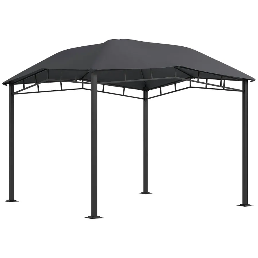 10' x 10' Soft Top Patio Gazebo Outdoor Canopy with Unique Geometric Design Roof Allweather Steel Frame Gray
10' x 10' Soft Top Patio Gazebo Outdoor Canopy with Unique Geometric Design Roof Allweather Steel Frame Gray