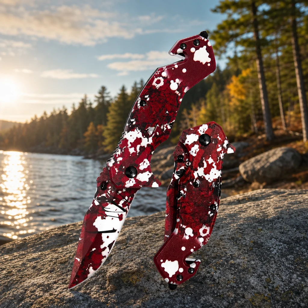 Red Pattern Folding Knife Portable Outdoor Utility Tool with Bottle Opener Glass Breaker Compact Camping Hiking Daily Use Accessory
Red Pattern Folding Knife Portable Outdoor Utility Tool with Bottle Opener Glass Breaker Compact Camping Hiking Daily Use Accessory