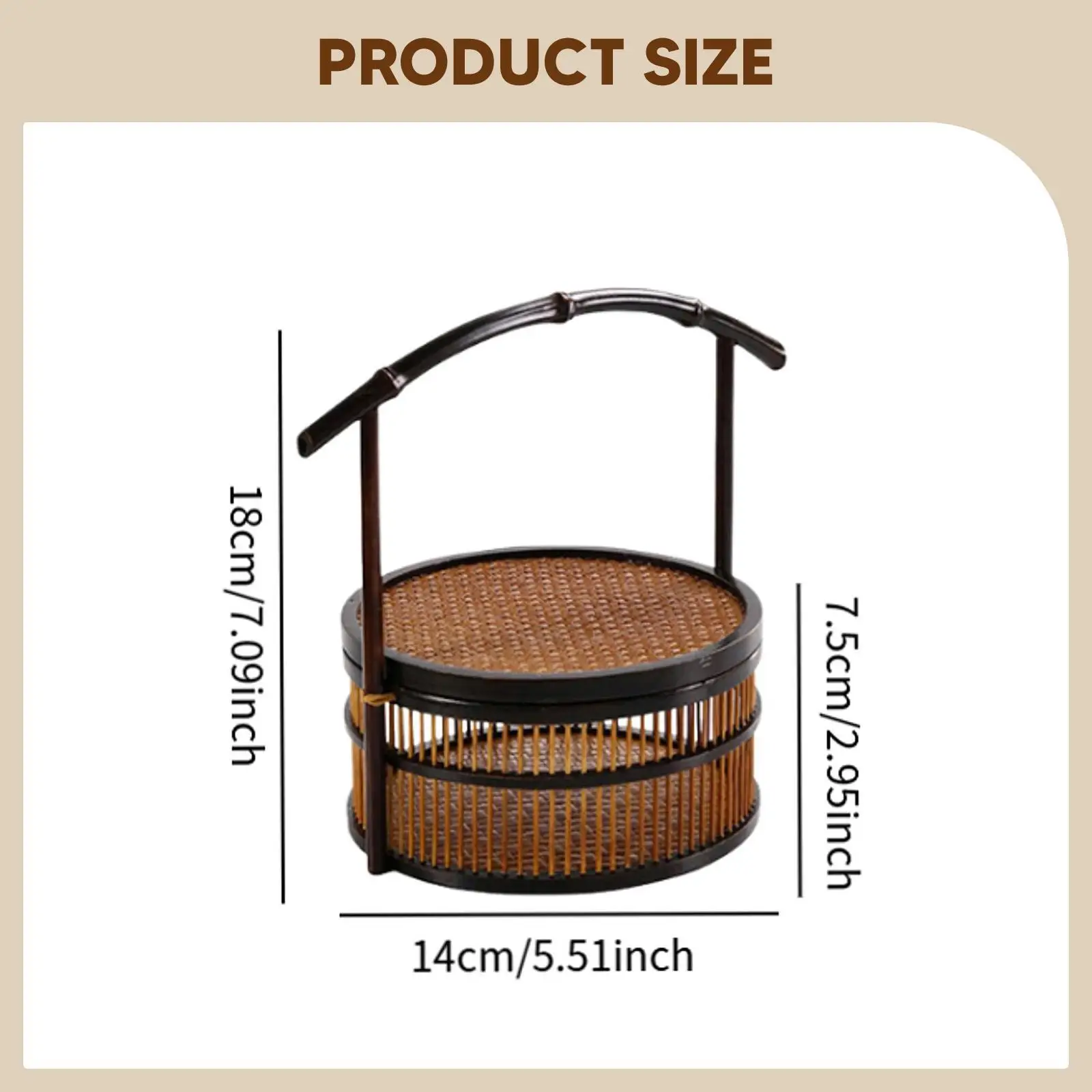 Handwoven Bamboo Picnic Basket with Handle Multiuse Gift Packing Storage Hamper for Camping Picnic Gathering
Handwoven Bamboo Picnic Basket with Handle Multiuse Gift Packing Storage Hamper for Camping Picnic Gathering