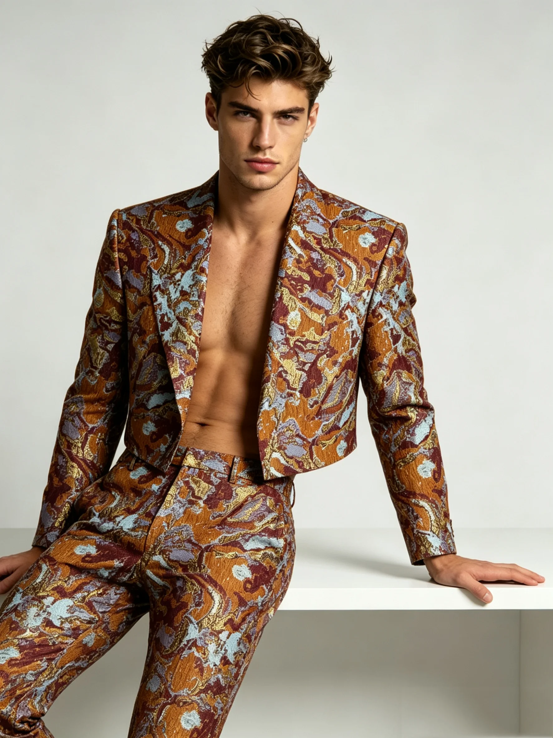 Colorful Printed Men Suit Set 2 Pcs Blazer+Pants Fashion Prom Wedding Tuxedos Coat Customized Formal Office Groom Jacket
Colorful Printed Men Suit Set 2 Pcs Blazer+Pants Fashion Prom Wedding Tuxedos Coat Customized Formal Office Groom Jacket
