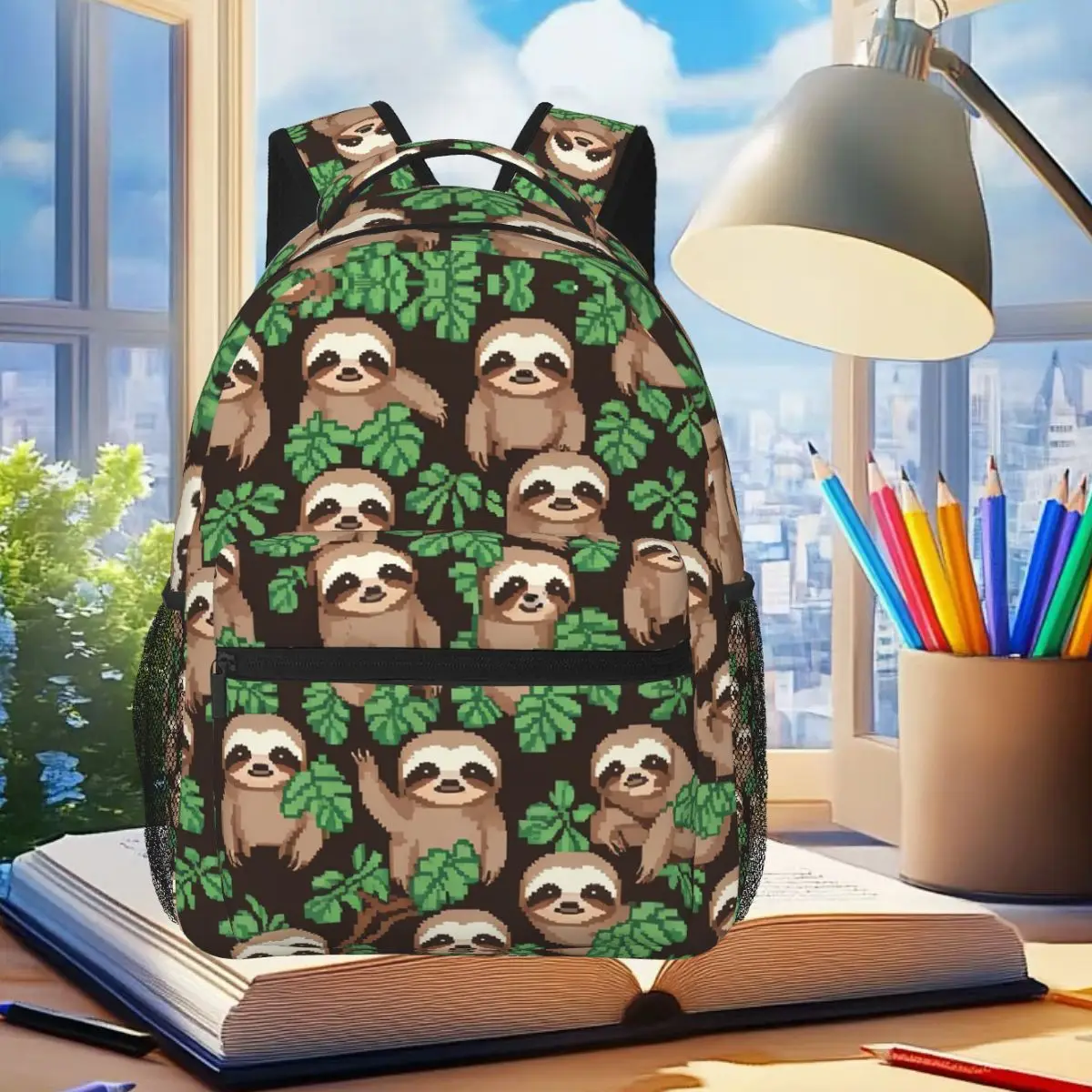 Pixel Art Sloths Quirky And Fun Design Student Backpack School Bag Hiking Travel Daypack for Boys Girls Bookbag Shoulder Bags
Pixel Art Sloths Quirky And Fun Design Student Backpack School Bag Hiking Travel Daypack for Boys Girls Bookbag Shoulder Bags