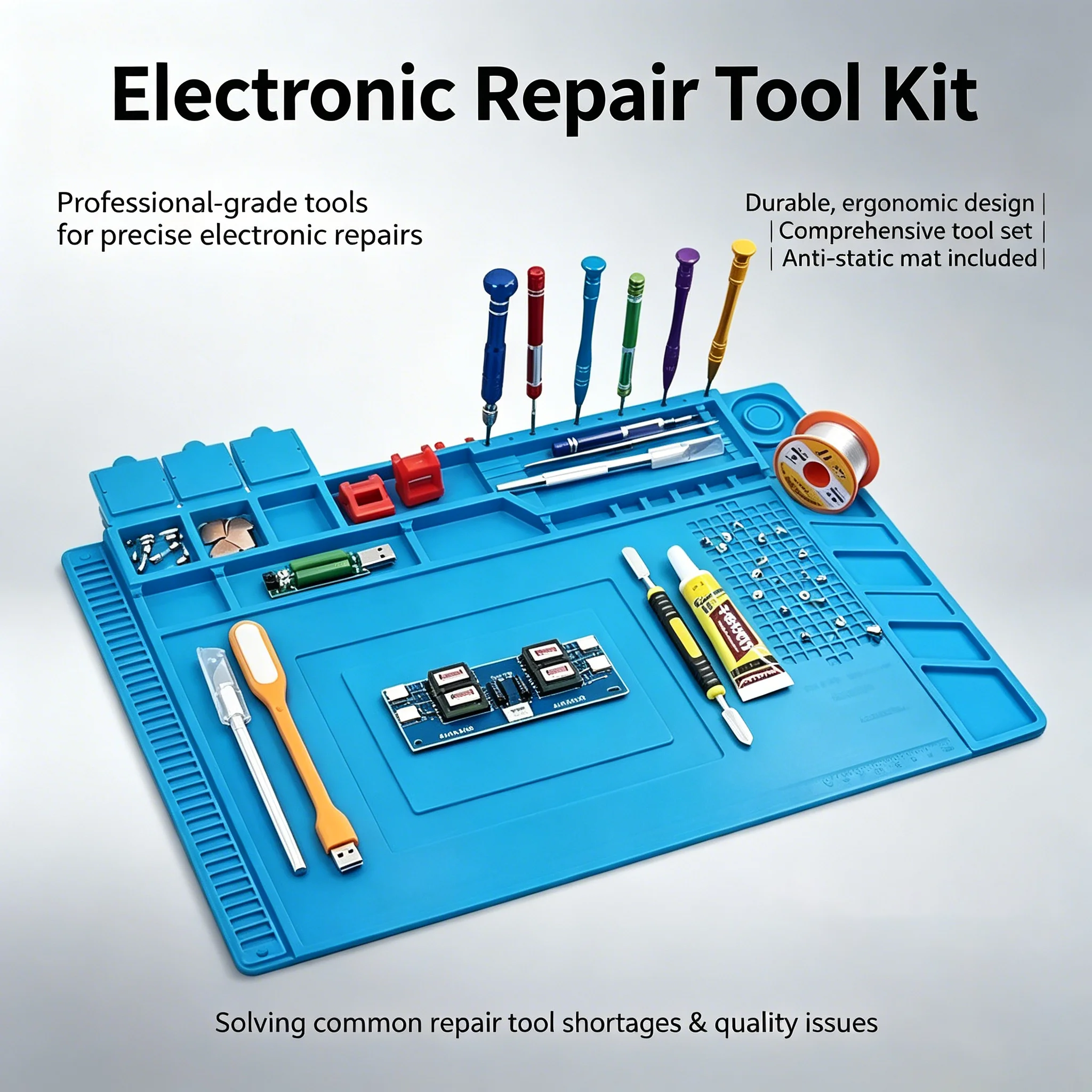 Silicone Soldering Mat ESD Antistatic Heat Insulation Motherboard Electronics Phone Repair Maintenance Working Platform Pad
Silicone Soldering Mat ESD Antistatic Heat Insulation Motherboard Electronics Phone Repair Maintenance Working Platform Pad
