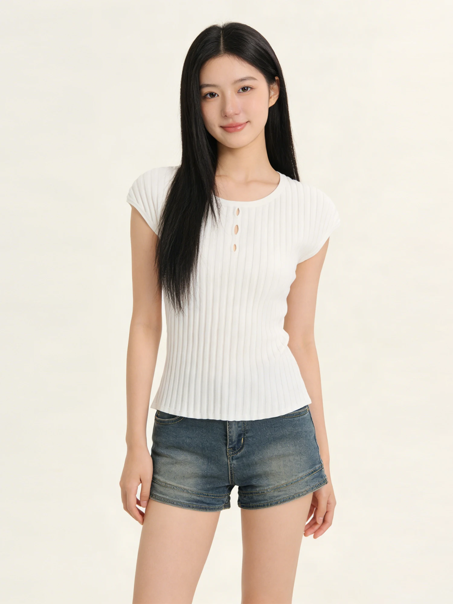 Elegant Hollow out Slim Fit Knitwear Sleeveless Women's Fashion Striped Top Medium Softness round Neck Short Sleeve 2026 New ...
Elegant Hollow out Slim Fit Knitwear Sleeveless Women's Fashion Striped Top Medium Softness round Neck Short Sleeve 2026 New ...