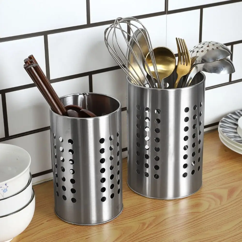 Silver Stainless Steel Chopsticks Cage Hollowed Draining Chopstick Basket Round Hanging Tableware Storage Tube Fork
Silver Stainless Steel Chopsticks Cage Hollowed Draining Chopstick Basket Round Hanging Tableware Storage Tube Fork