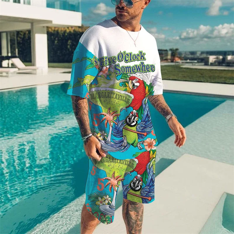Tribal Printed Men's T-shirt Set Summer Round Neck T-shirts 2 Piece Hawaiian Beach Quick Drying Short Sleeve Set Fashion Men Top
Tribal Printed Men's T-shirt Set Summer Round Neck T-shirts 2 Piece Hawaiian Beach Quick Drying Short Sleeve Set Fashion Men Top