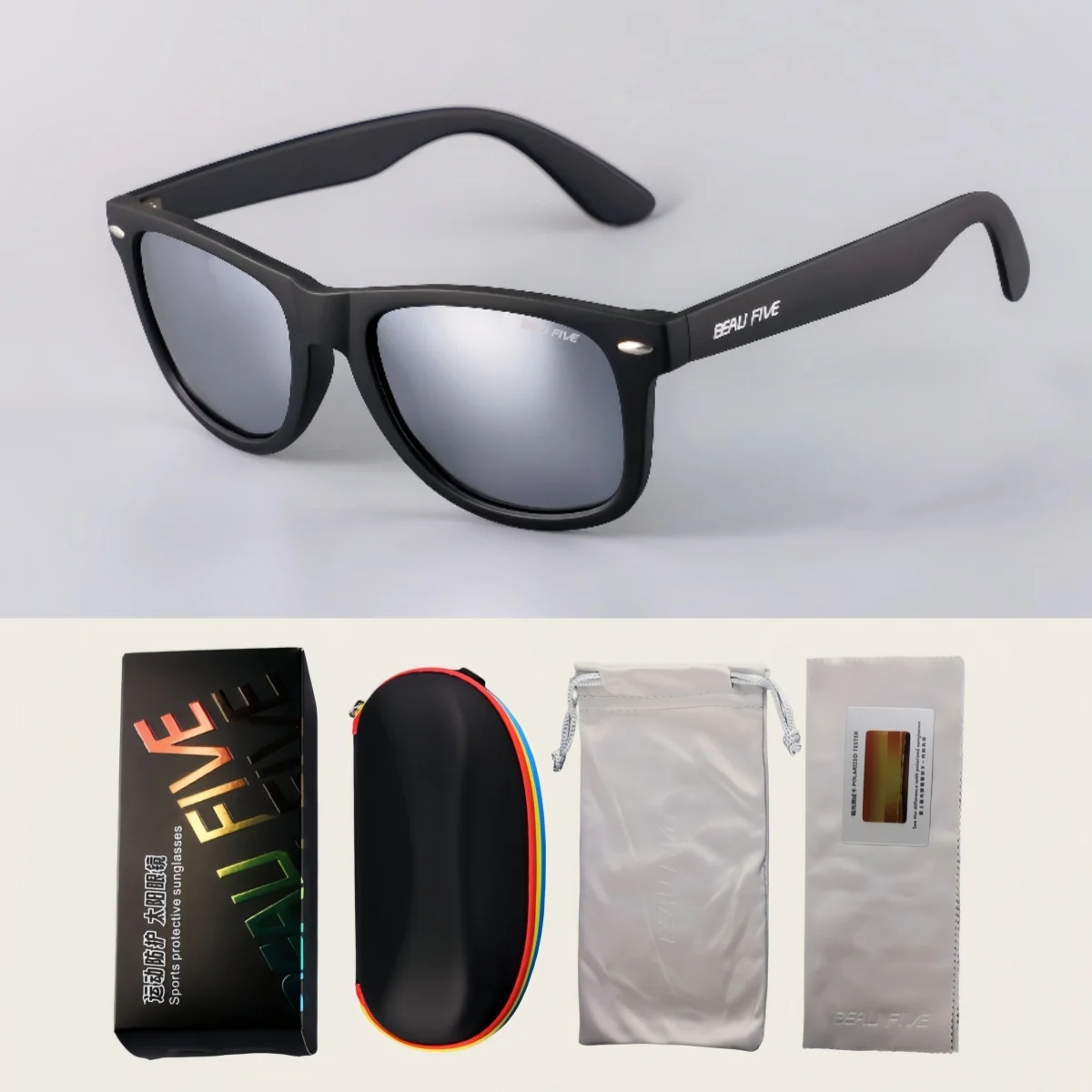 BEAU FIVE UV400 Polarized Fishing Sunglasses Men Women Outdoor Driving Cycling Running Hiking Lightweight Mirror Sports Eyewear
BEAU FIVE UV400 Polarized Fishing Sunglasses Men Women Outdoor Driving Cycling Running Hiking Lightweight Mirror Sports Eyewear