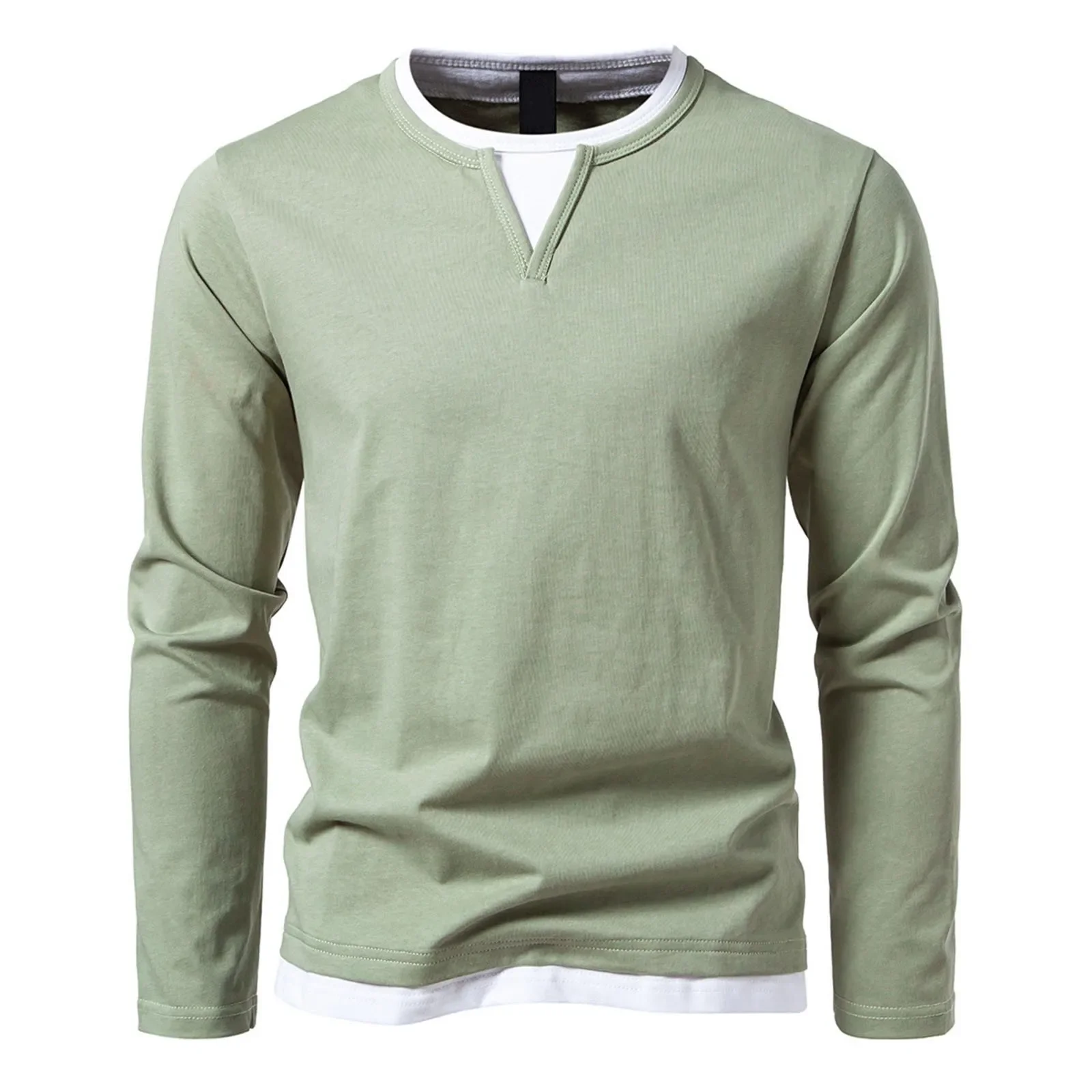 Men'S Autumn And Winter T Shirt Fitness Crew Neck Color Block Long Sleeve Base Fashion Pullover Top For Men With Design
Men'S Autumn And Winter T Shirt Fitness Crew Neck Color Block Long Sleeve Base Fashion Pullover Top For Men With Design