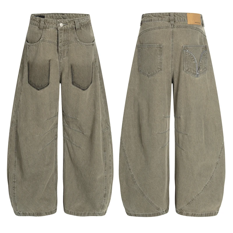 Промытые джинсовые плиссированные джинсы-карго Брюки-карго Мужская уличная одежда Модные винтажные свободные повседневные шаровары Scimitar Брюки Мешковатые джинсы
Промытые джинсовые плиссированные джинсы-карго Брюки-карго Мужская уличная одежда Модные винтажные свободные повседневные шаровары Scimitar Брюки Мешковатые джинсы