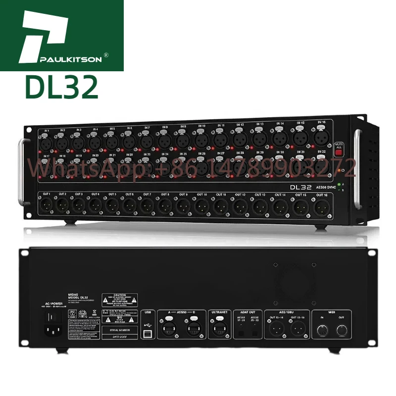 Paulkitson DL32 Stagebox Use With M32 Live Digital Mixer 32 Inputs 16 Outputs Pa System Stage Music Sound Equipment
Paulkitson DL32 Stagebox Use With M32 Live Digital Mixer 32 Inputs 16 Outputs Pa System Stage Music Sound Equipment