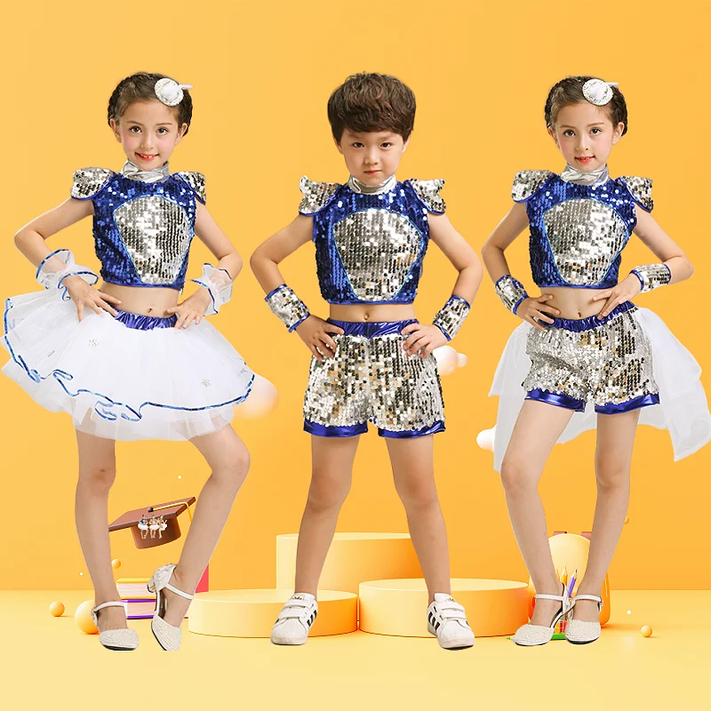 Children's sequin jazz dance performance costume, girls' and boys' princess puffy chiffon dress, modern dance performance outfit
Children's sequin jazz dance performance costume, girls' and boys' princess puffy chiffon dress, modern dance performance outfit