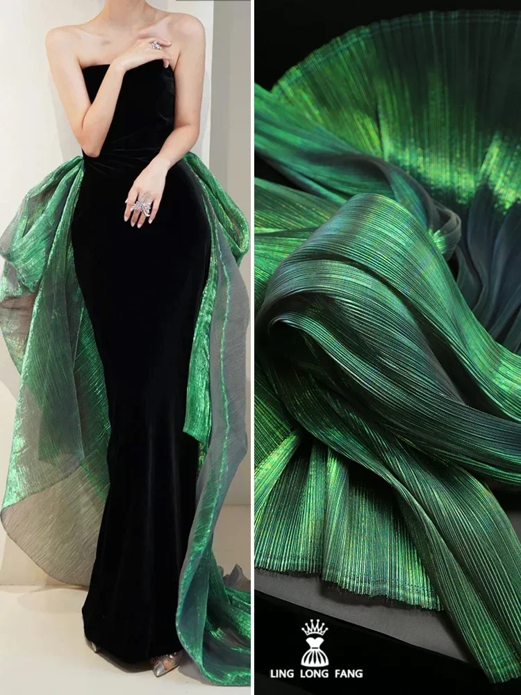 Organza Fabric Pleated Texture Crisp Design Wedding Bouquet Decoration Designer Fabric Cloth Sewing Meters Polyester Material
Organza Fabric Pleated Texture Crisp Design Wedding Bouquet Decoration Designer Fabric Cloth Sewing Meters Polyester Material
