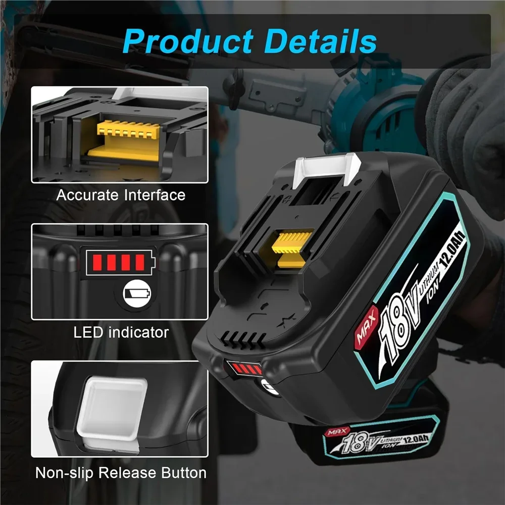 Новый оригинальный аккумулятор 6 Ач 8 Ач 12 Ач 18 В для Makita DDF487 DTD173 DTW700 DGA404 DHP487 Сменный светодиодный литий-ионный аккумулятор
Новый оригинальный аккумулятор 6 Ач 8 Ач 12 Ач 18 В для Makita DDF487 DTD173 DTW700 DGA404 DHP487 Сменный светодиодный литий-ионный аккумулятор