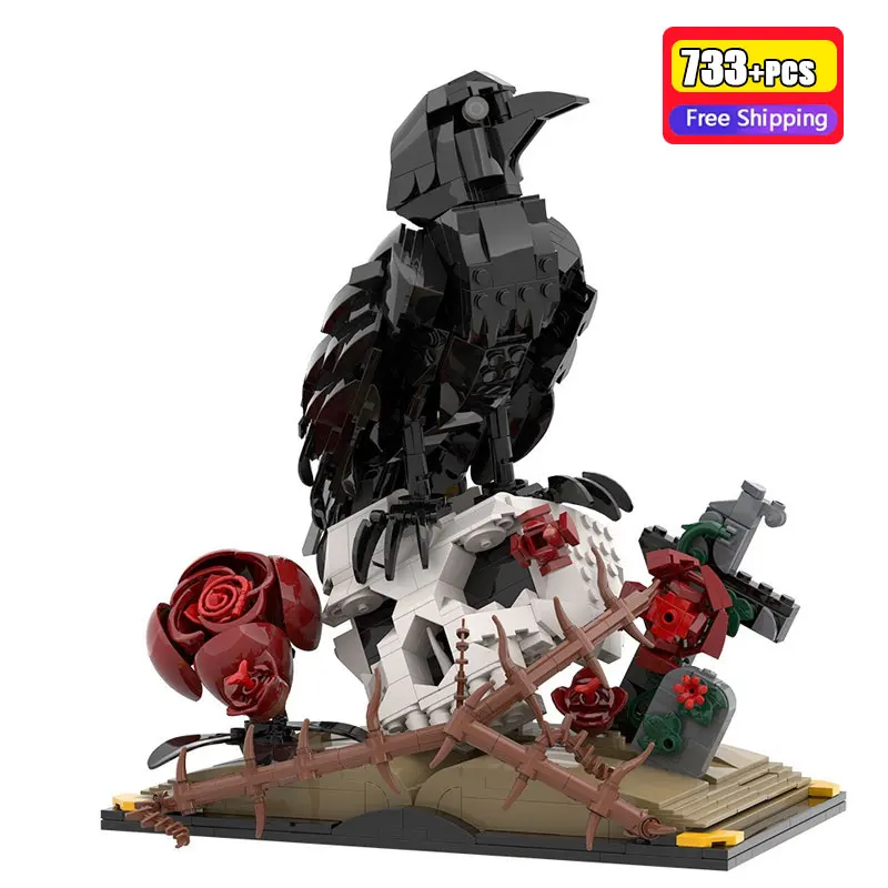 Набор строительных блоков MOC «Готический череп ворона с цветами», 733 детали, DIY-конструктор «Птичий скелет», развивающие игрушки для взрослых
Набор строительных блоков MOC «Готический череп ворона с цветами», 733 детали, DIY-конструктор «Птичий скелет», развивающие игрушки для взрослых