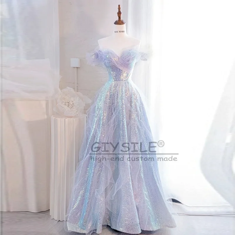 GIYSILE Customized Blue-purple Fashion Sexy Banquet Dress Sequined Gauze 2025 New Summer Gilded A-line Dress Evening Dresses
GIYSILE Customized Blue-purple Fashion Sexy Banquet Dress Sequined Gauze 2025 New Summer Gilded A-line Dress Evening Dresses