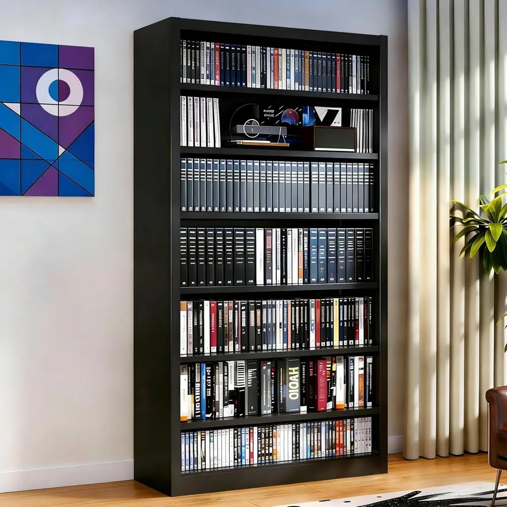 7-Tier Metal DVD Storage Cabinet with Adjustable Shelves for CDs and DVDs, Ideal for Home and Office (Black)
7-Tier Metal DVD Storage Cabinet with Adjustable Shelves for CDs and DVDs, Ideal for Home and Office (Black)