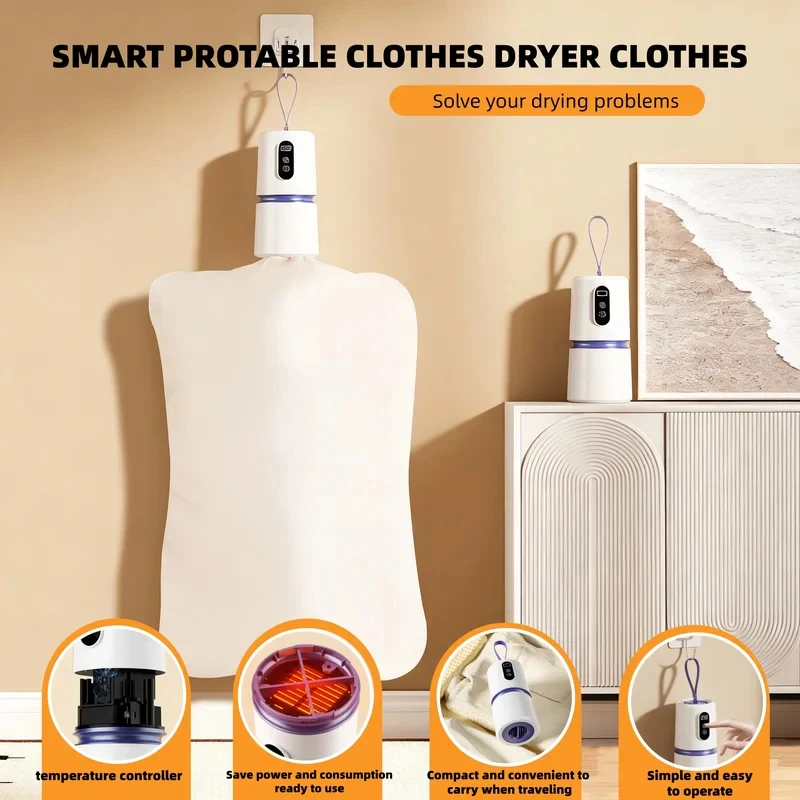 Portable Jinzheng Mini Clothes Dryer Pocket Design Foldable Warm Air Dryer Small Household Dryer For Travel Camping Hotel Busine
Portable Jinzheng Mini Clothes Dryer Pocket Design Foldable Warm Air Dryer Small Household Dryer For Travel Camping Hotel Busine