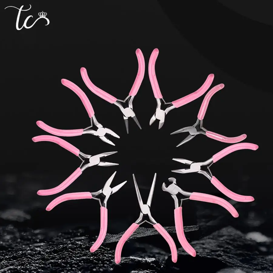 Pink Mini Pliers 9-Piece Diy Headpiece Jewelry Tool Pliers Jewelry Needle Nose Pliers Mini Tool Pliers
Pink Mini Pliers 9-Piece Diy Headpiece Jewelry Tool Pliers Jewelry Needle Nose Pliers Mini Tool Pliers