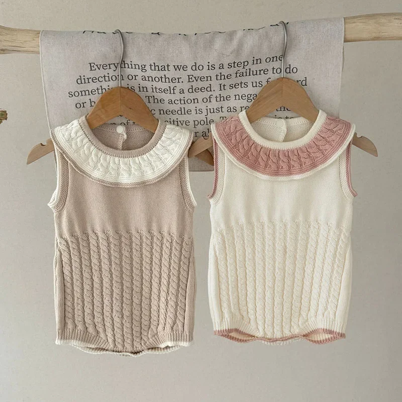 Новинка 2023 года, осенний вязаный комбинезон без рукавов для маленьких девочек 0-24 месяцев, вязаный комбинезон для маленьких девочек, одежда для маленьких девочек 
Новинка 2023 года, осенний вязаный комбинезон без рукавов для маленьких девочек 0-24 месяцев, вязаный комбинезон для маленьких девочек, одежда для маленьких девочек