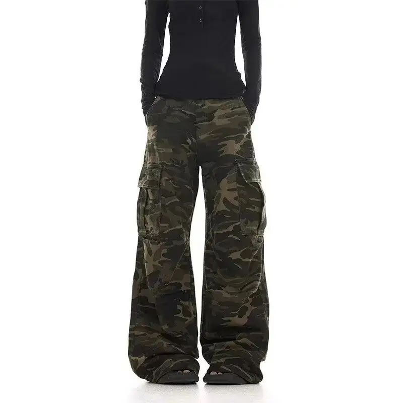 American Retro Washed Camouflage Work Pants Cleanfit Style Women's T-shirt Linen Fabric A-line Sleeve Other Material 100%
American Retro Washed Camouflage Work Pants Cleanfit Style Women's T-shirt Linen Fabric A-line Sleeve Other Material 100%