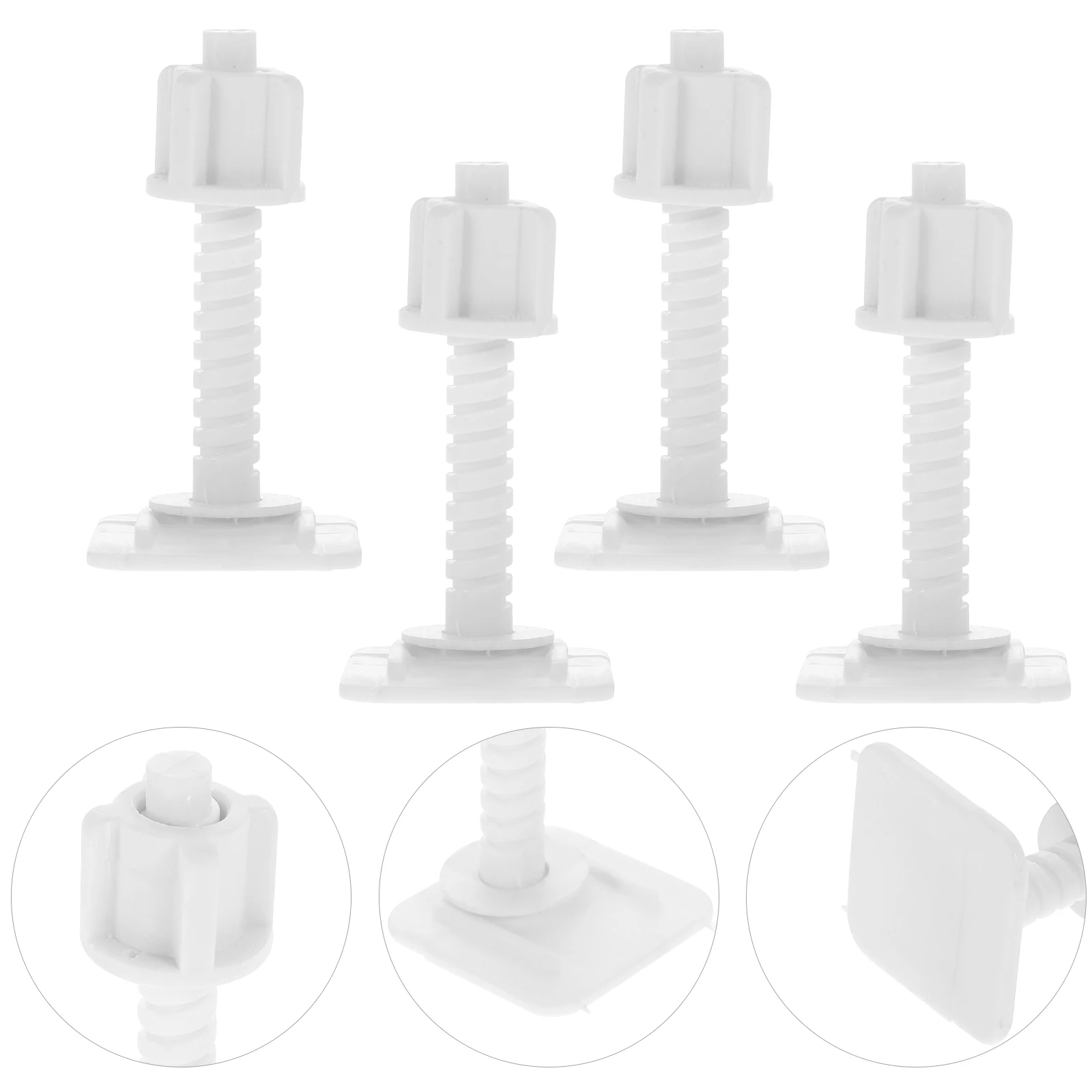 8pcs Toilet Seat Screws 3.8X3.8X7.4cm Square Bottom Plastic Bolts Tank Seats Replacement Suitable Home Commercial Use 
8pcs Toilet Seat Screws 3.8X3.8X7.4cm Square Bottom Plastic Bolts Tank Seats Replacement Suitable Home Commercial Use