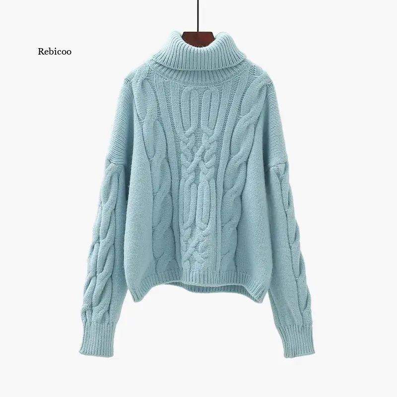 Turtleneck Solid Thicken Warm Women Sweater Pullovers Long-Sleeved Blue Casual All Match Female Pulls Outwear Coats Tops
Turtleneck Solid Thicken Warm Women Sweater Pullovers Long-Sleeved Blue Casual All Match Female Pulls Outwear Coats Tops