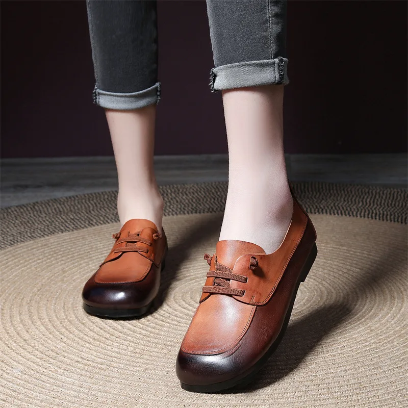 Mocassim Feminino Women Leather Shoes 2023 Soft Low heeled Lazy Shoes Woman Ballerine Femme Handmade Genuine Leather Shoes
Mocassim Feminino Women Leather Shoes 2023 Soft Low heeled Lazy Shoes Woman Ballerine Femme Handmade Genuine Leather Shoes