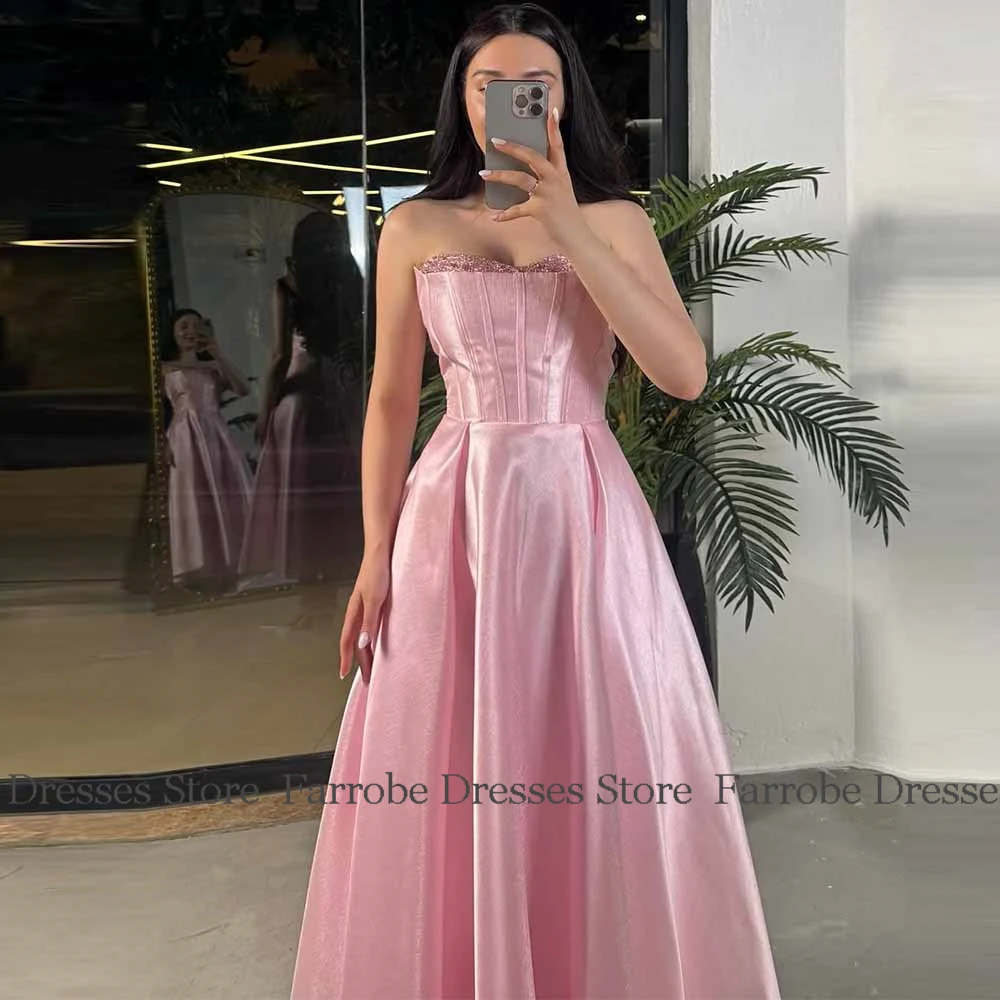 Elegant Women's Cocktail Dresses 2025 Satin A-line Party Dresses Pink Strapless Beads Ruched Fishbone Charming Prom Dresses Midi
Elegant Women's Cocktail Dresses 2025 Satin A-line Party Dresses Pink Strapless Beads Ruched Fishbone Charming Prom Dresses Midi