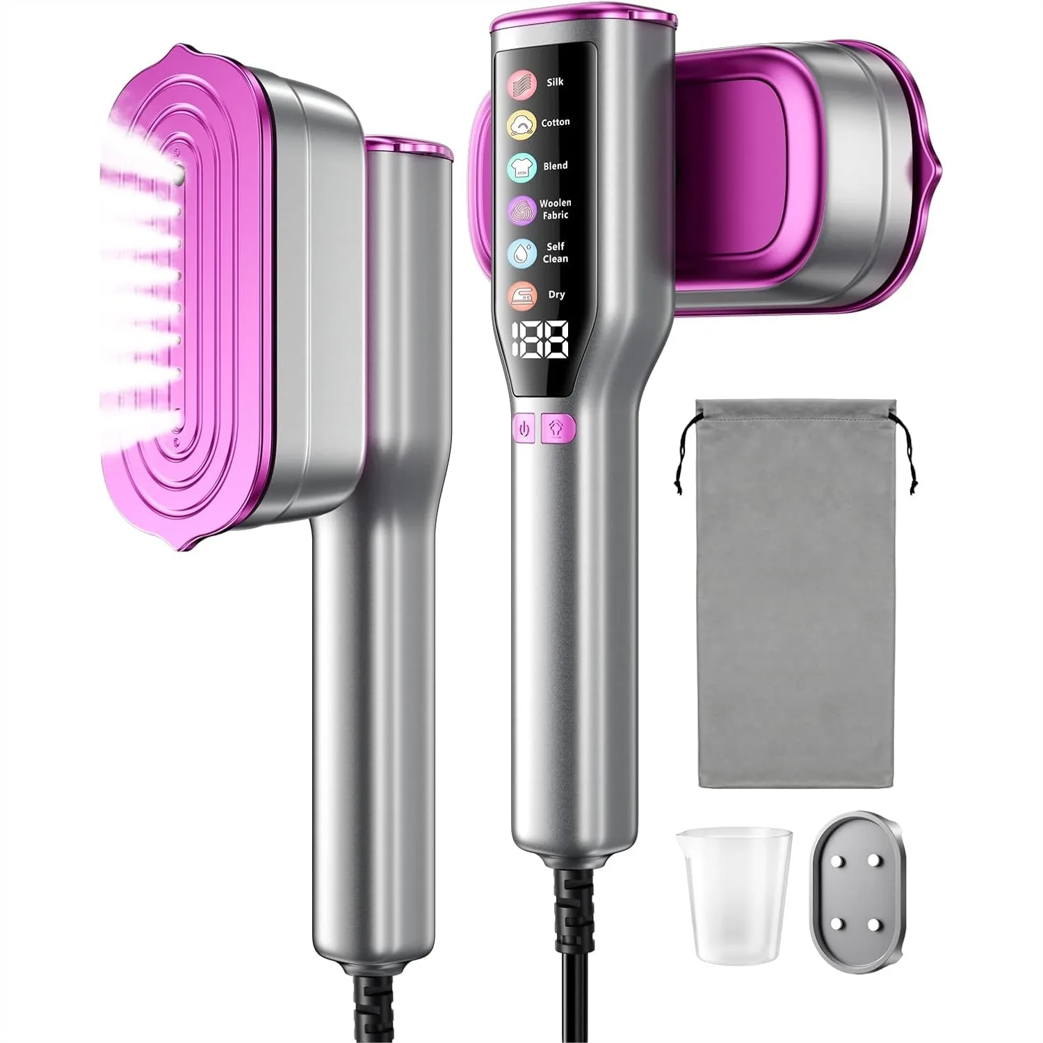 2-in-1 Steamer & Iron, 10s Heat-up, LED Display, 6 Modes, 130ml Tank, Self Clean, 1200W Travel Steamer for Clothes, Portable
2-in-1 Steamer & Iron, 10s Heat-up, LED Display, 6 Modes, 130ml Tank, Self Clean, 1200W Travel Steamer for Clothes, Portable