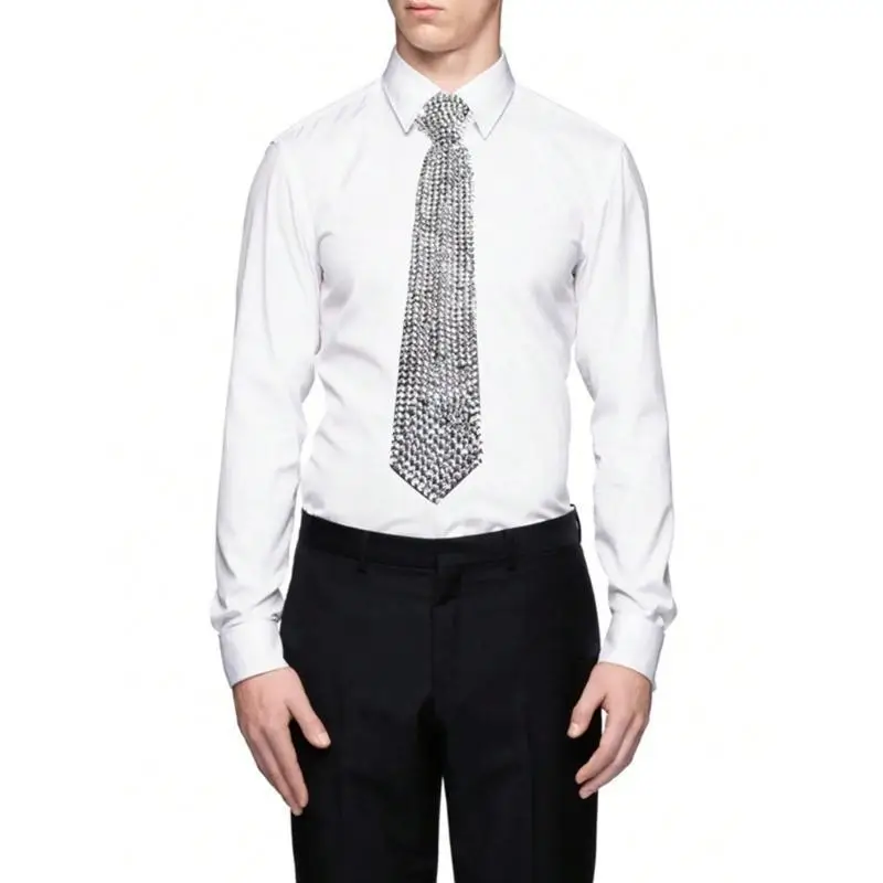 39BD Shining Rhinestones Tie Adult Unisex Adjustable Uniform Tie for Music Festival
39BD Shining Rhinestones Tie Adult Unisex Adjustable Uniform Tie for Music Festival