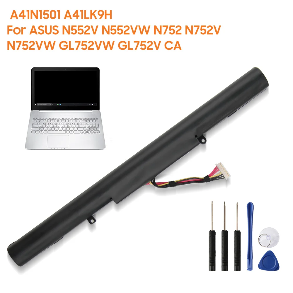 Сменная батарея A41N1501 A41LK9H для ASUS N552V GL752VW GL752V CA N552VW N752 N752V N752VW, аккумуляторная батарея
Сменная батарея A41N1501 A41LK9H для ASUS N552V GL752VW GL752V CA N552VW N752 N752V N752VW, аккумуляторная батарея