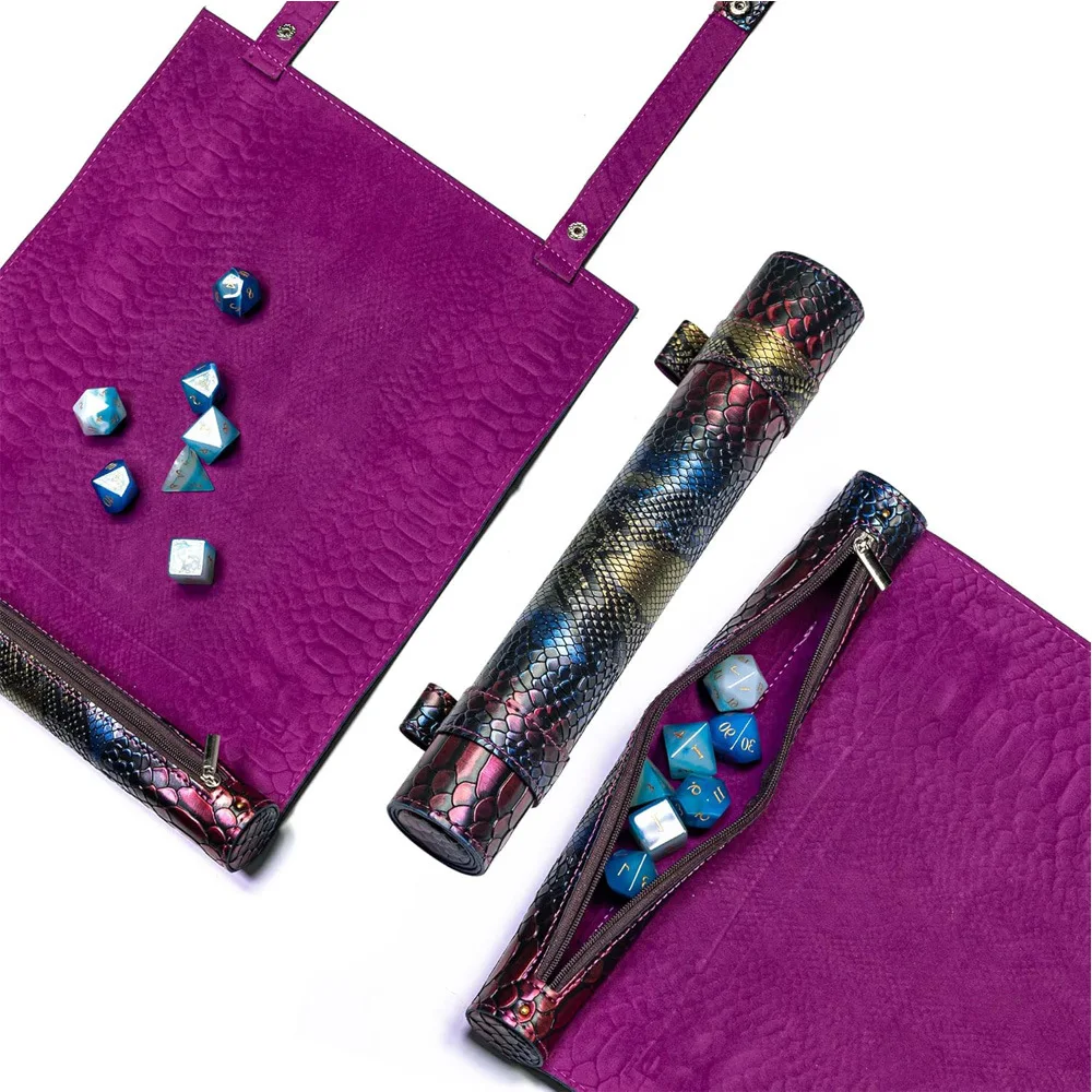 Dice Rolling Mat And Reel Type Dragon Scale Storage Mat Snake Pattern DND Polyhedron Dice Game Mat for D&D RPG Player
Dice Rolling Mat And Reel Type Dragon Scale Storage Mat Snake Pattern DND Polyhedron Dice Game Mat for D&D RPG Player