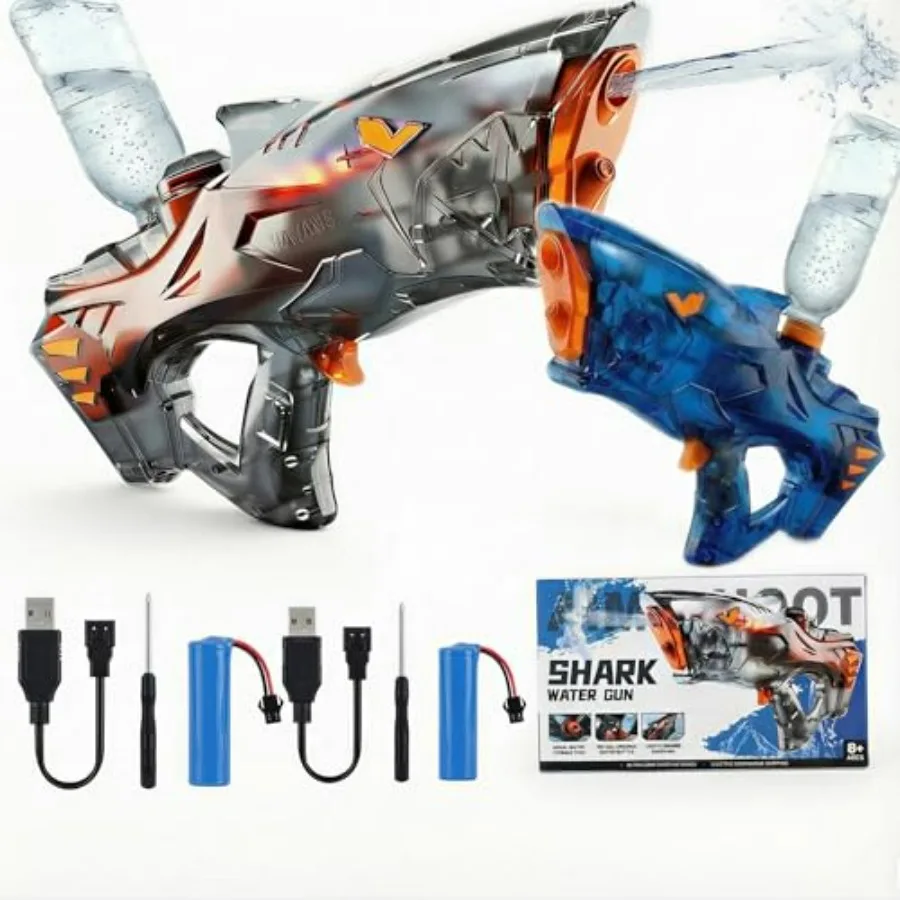Electric Water Guns for Adults and,Transparent BlueGray, 1000 Water Shots, Automatic Squirt Guns with 32Ft Long Range, LED Ligh
Electric Water Guns for Adults and,Transparent BlueGray, 1000 Water Shots, Automatic Squirt Guns with 32Ft Long Range, LED Ligh
