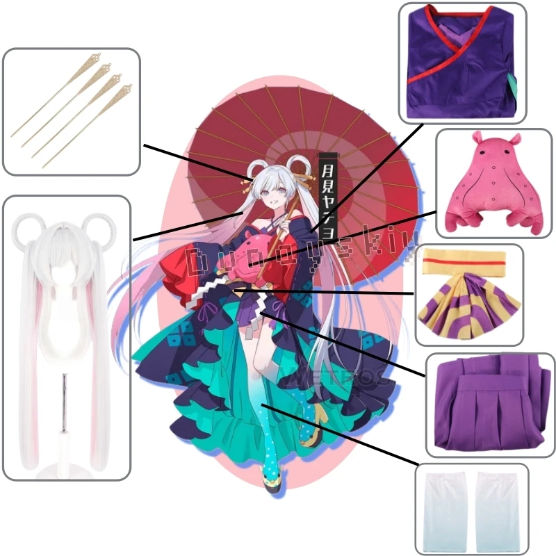 Anime Cosmic Princess Kaguya Yachiyo Tsukimi Cosplay Headgear Costume Socks Dress Wig Stage Performance Kimono Halloween Party
Anime Cosmic Princess Kaguya Yachiyo Tsukimi Cosplay Headgear Costume Socks Dress Wig Stage Performance Kimono Halloween Party