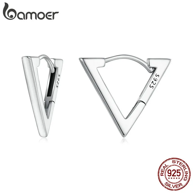Bamoer Triangle Earrings 925 Sterling Silver Unique Triangle Design Hoop Earrings Women Fine Jewelry Nice Gift
Bamoer Triangle Earrings 925 Sterling Silver Unique Triangle Design Hoop Earrings Women Fine Jewelry Nice Gift